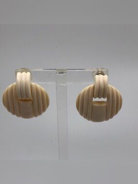 Delicate Carved Bone Earrings